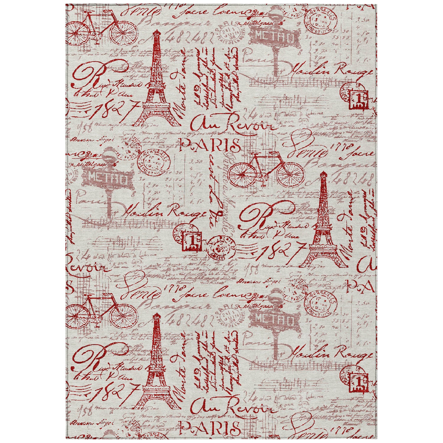 Addison Chantille ACN2209 Novelty Machine Made Transitional Red Rug