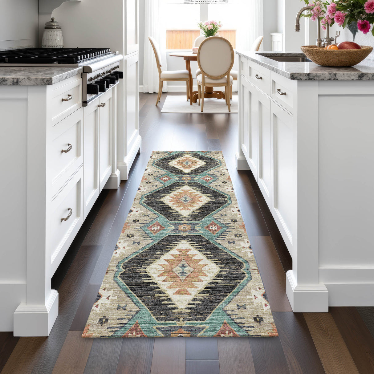 Addison Chantille ACN2210 Moroccan Machine Made Transitional Black Rug