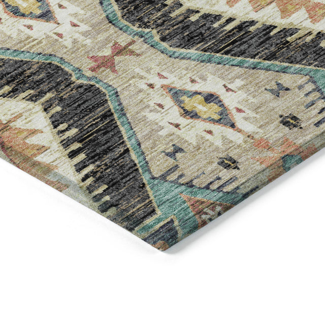 Addison Chantille ACN2210 Moroccan Machine Made Transitional Black Rug