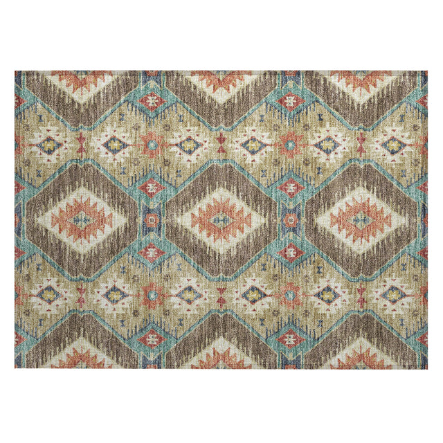 Addison Chantille ACN2210 Moroccan Machine Made Transitional Khaki Rug