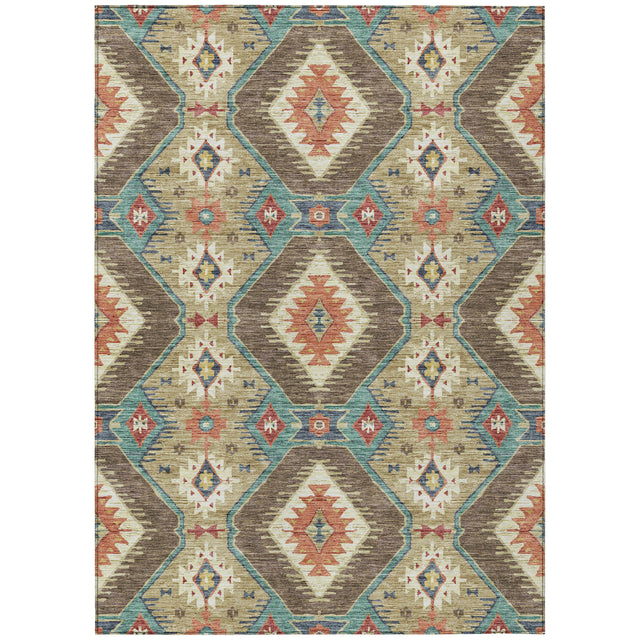 Addison Chantille ACN2210 Moroccan Machine Made Transitional Khaki Rug
