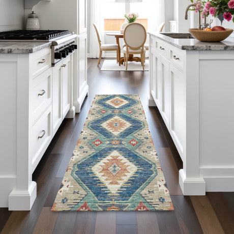 Addison Chantille ACN2210 Moroccan Machine Made Transitional Navy Rug