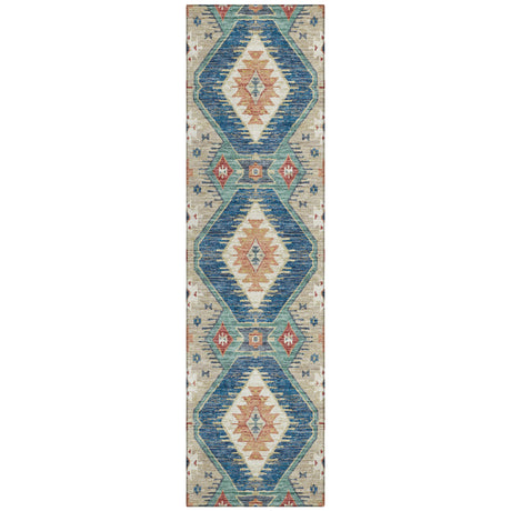Addison Chantille ACN2210 Moroccan Machine Made Transitional Navy Rug