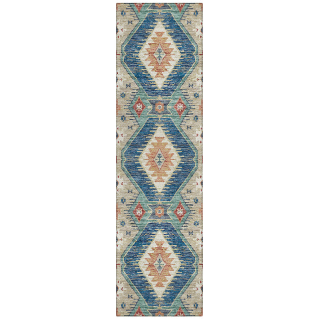 Addison Chantille ACN2210 Moroccan Machine Made Transitional Navy Rug