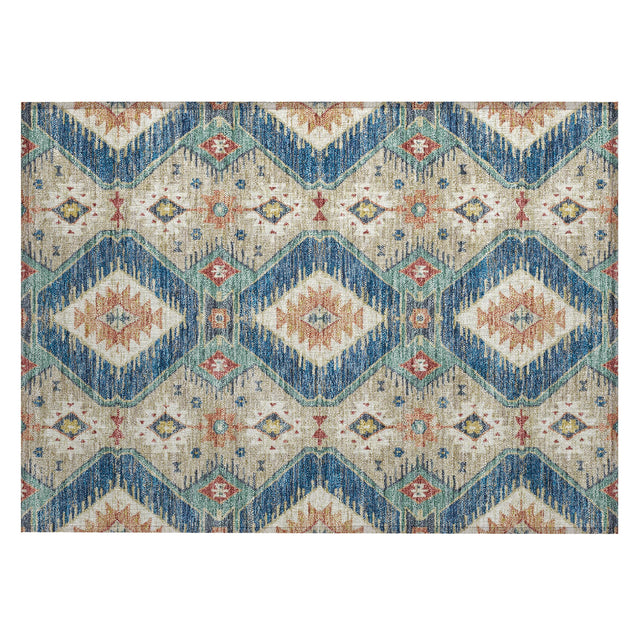 Addison Chantille ACN2210 Moroccan Machine Made Transitional Navy Rug
