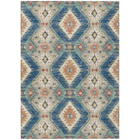 Addison Chantille ACN2210 Moroccan Machine Made Transitional Navy Rug
