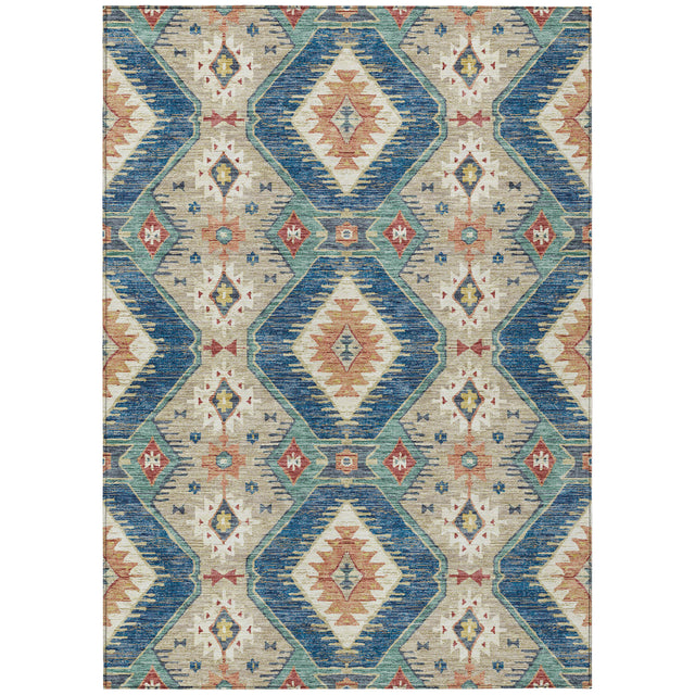 Addison Chantille ACN2210 Moroccan Machine Made Transitional Navy Rug