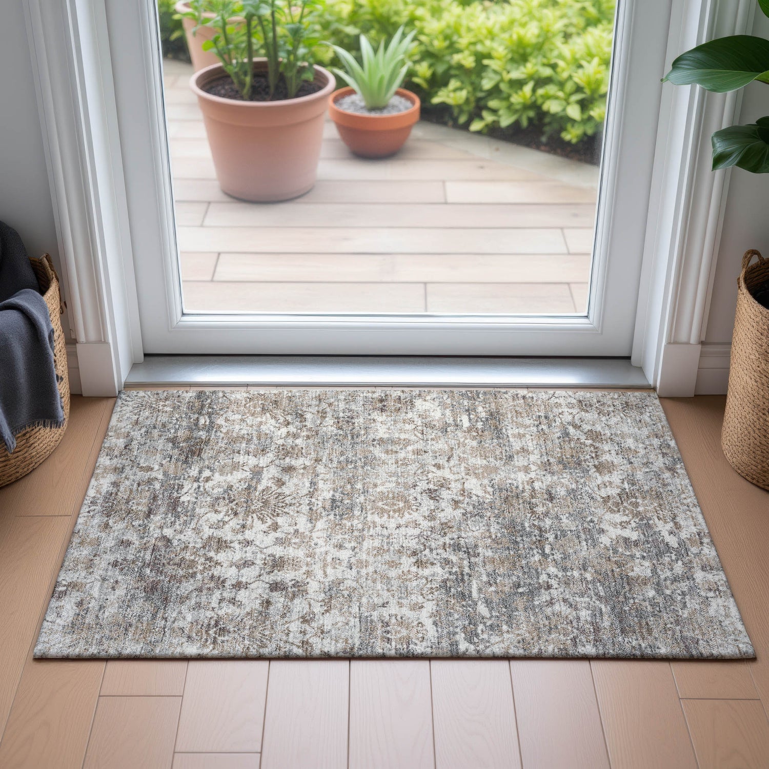 Addison Chantille ACN2211 Modern Machine Made Transitional Taupe Rug