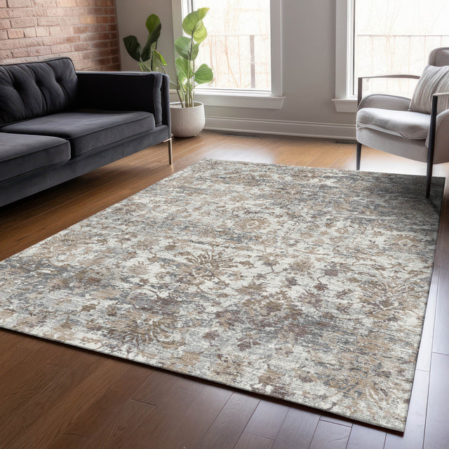 Addison Chantille ACN2211 Modern Machine Made Transitional Taupe Rug