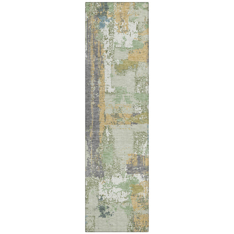 Addison Chantille ACN2212 Abstract Machine Made Transitional Aloe Rug