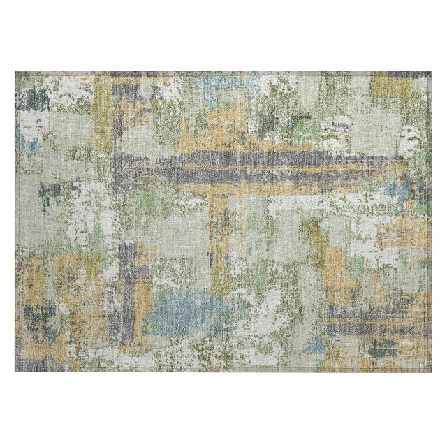 Addison Chantille ACN2212 Abstract Machine Made Transitional Aloe Rug