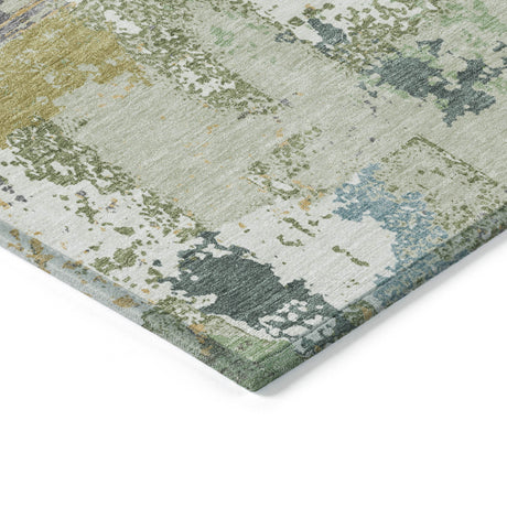 Addison Chantille ACN2212 Abstract Machine Made Transitional Aloe Rug