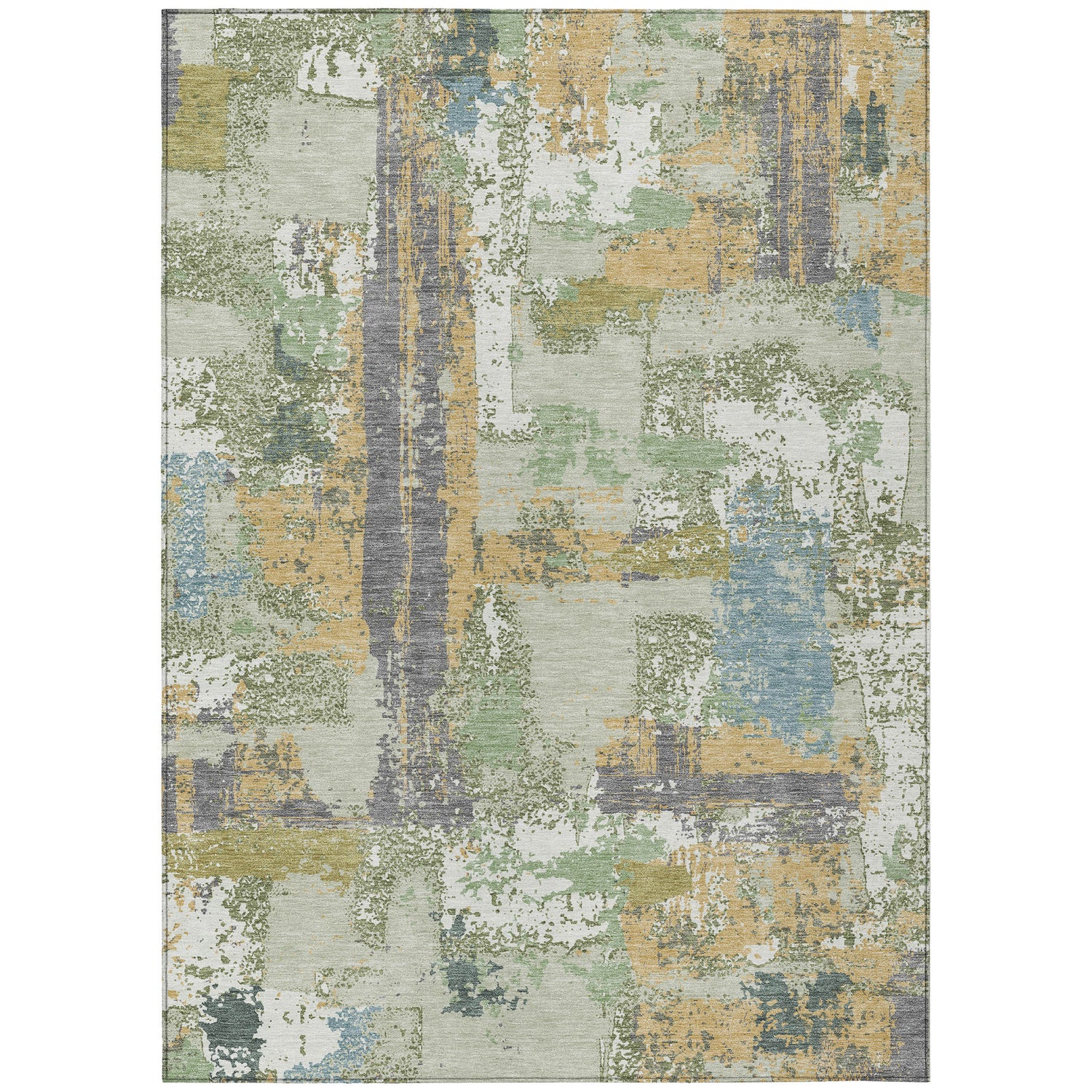 Addison Chantille ACN2212 Abstract Machine Made Transitional Aloe Rug