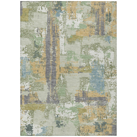 Addison Chantille ACN2212 Abstract Machine Made Transitional Aloe Rug