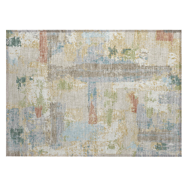 Addison Chantille ACN2212 Abstract Machine Made Transitional Beige Rug