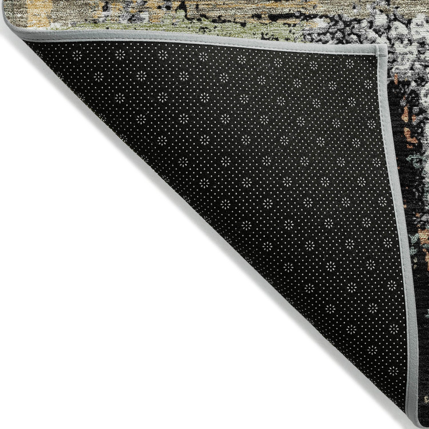 Addison Chantille ACN2212 Abstract Machine Made Transitional Black Rug