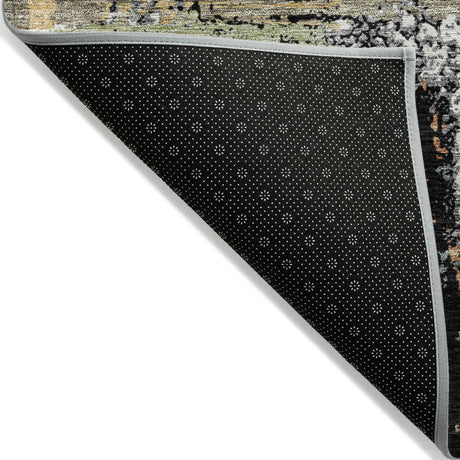 Addison Chantille ACN2212 Abstract Machine Made Transitional Black Rug