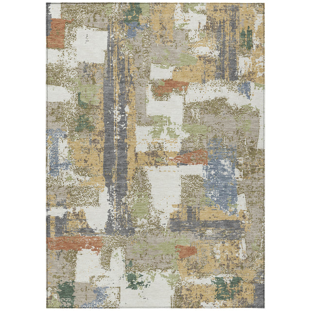 Addison Chantille ACN2212 Abstract Machine Made Transitional Ivory Rug