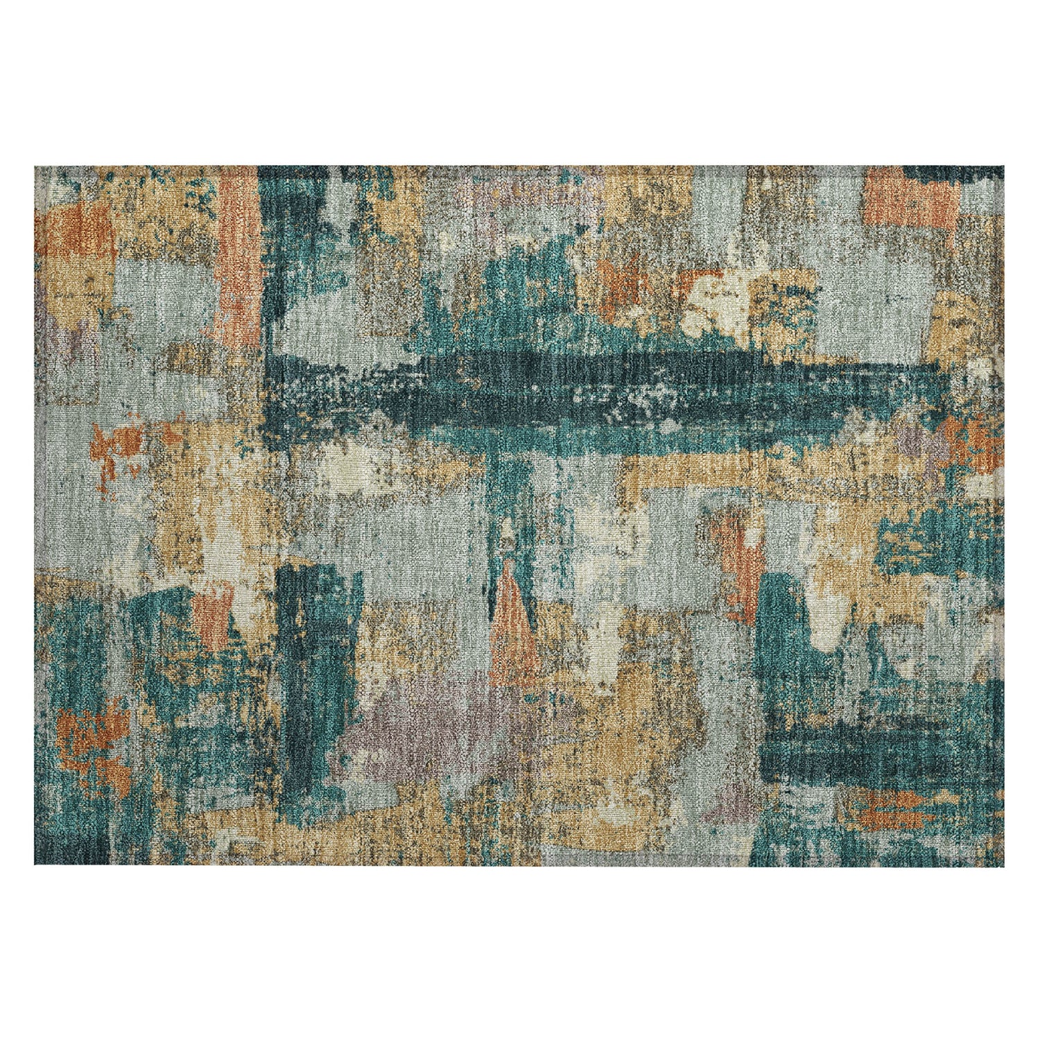 Addison Chantille ACN2212 Abstract Machine Made Transitional Seafoam Rug