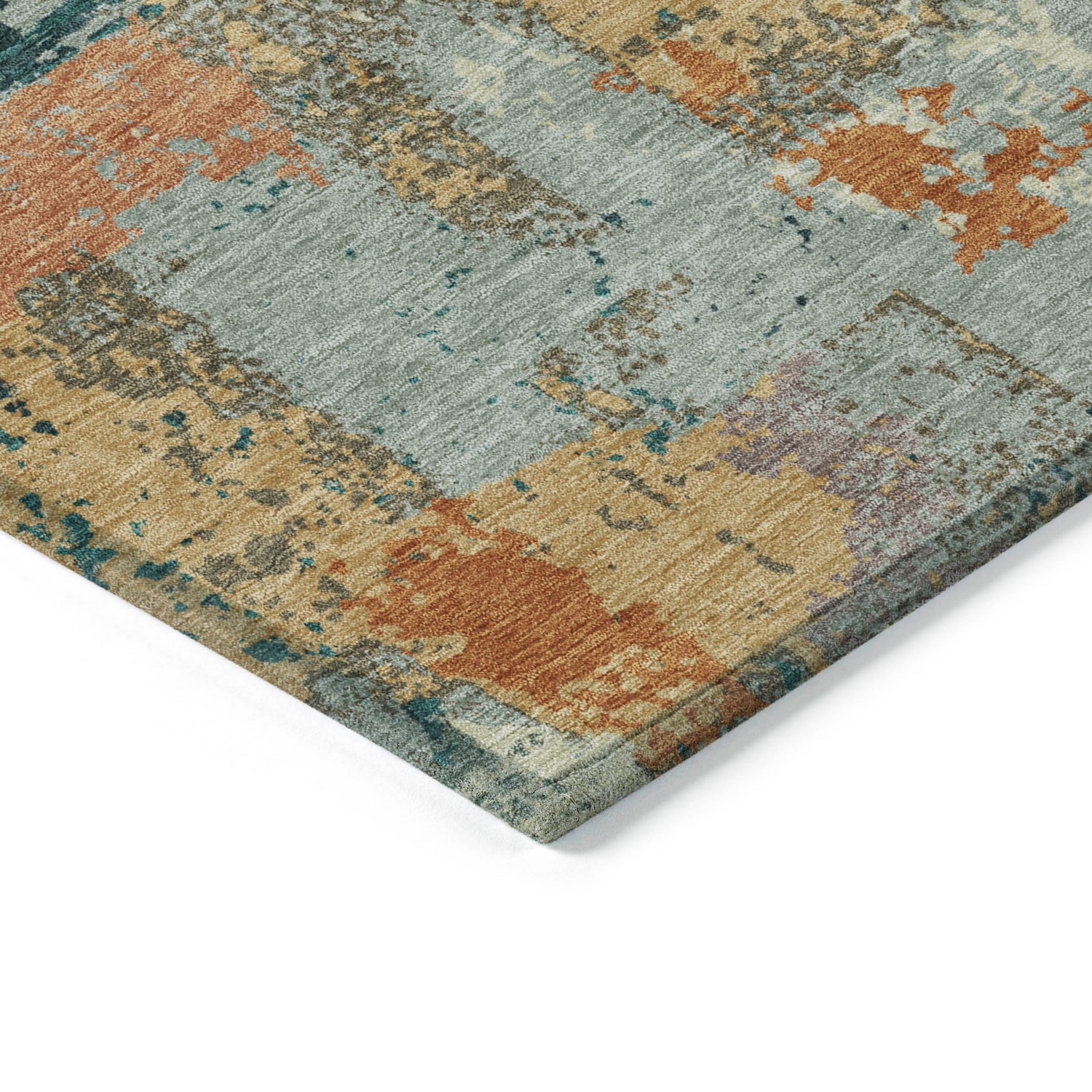 Addison Chantille ACN2212 Abstract Machine Made Transitional Seafoam Rug