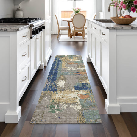 Addison Chantille ACN2212 Abstract Machine Made Transitional Taupe Rug