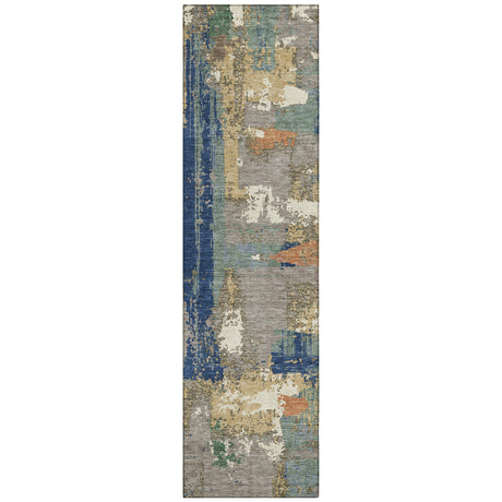 Addison Chantille ACN2212 Abstract Machine Made Transitional Taupe Rug