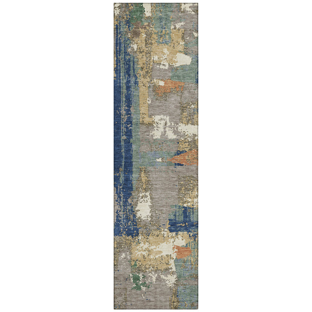 Addison Chantille ACN2212 Abstract Machine Made Transitional Taupe Rug