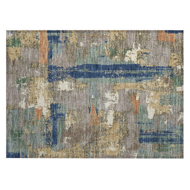 Addison Chantille ACN2212 Abstract Machine Made Transitional Taupe Rug