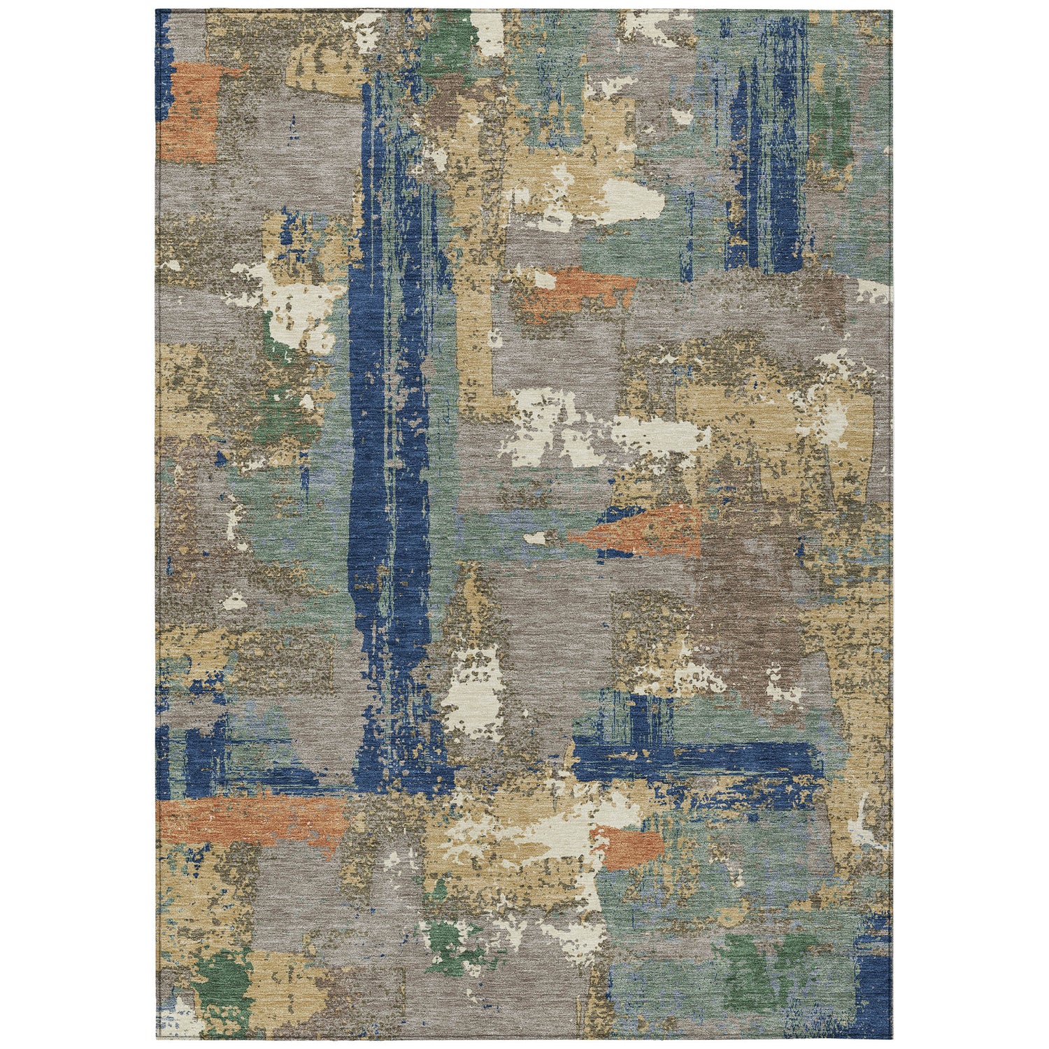 Addison Chantille ACN2212 Abstract Machine Made Transitional Taupe Rug