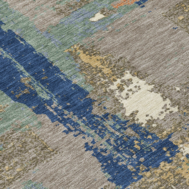 Addison Chantille ACN2212 Abstract Machine Made Transitional Taupe Rug