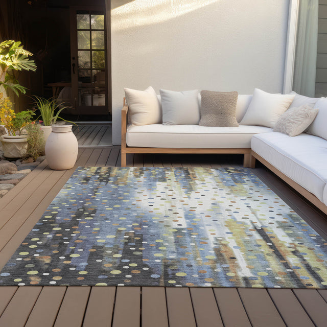 Addison Chantille ACN2213 Geometric Machine Made Transitional Denim Rug