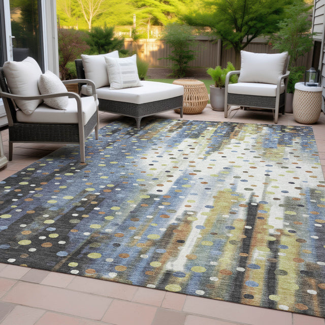 Addison Chantille ACN2213 Geometric Machine Made Transitional Denim Rug