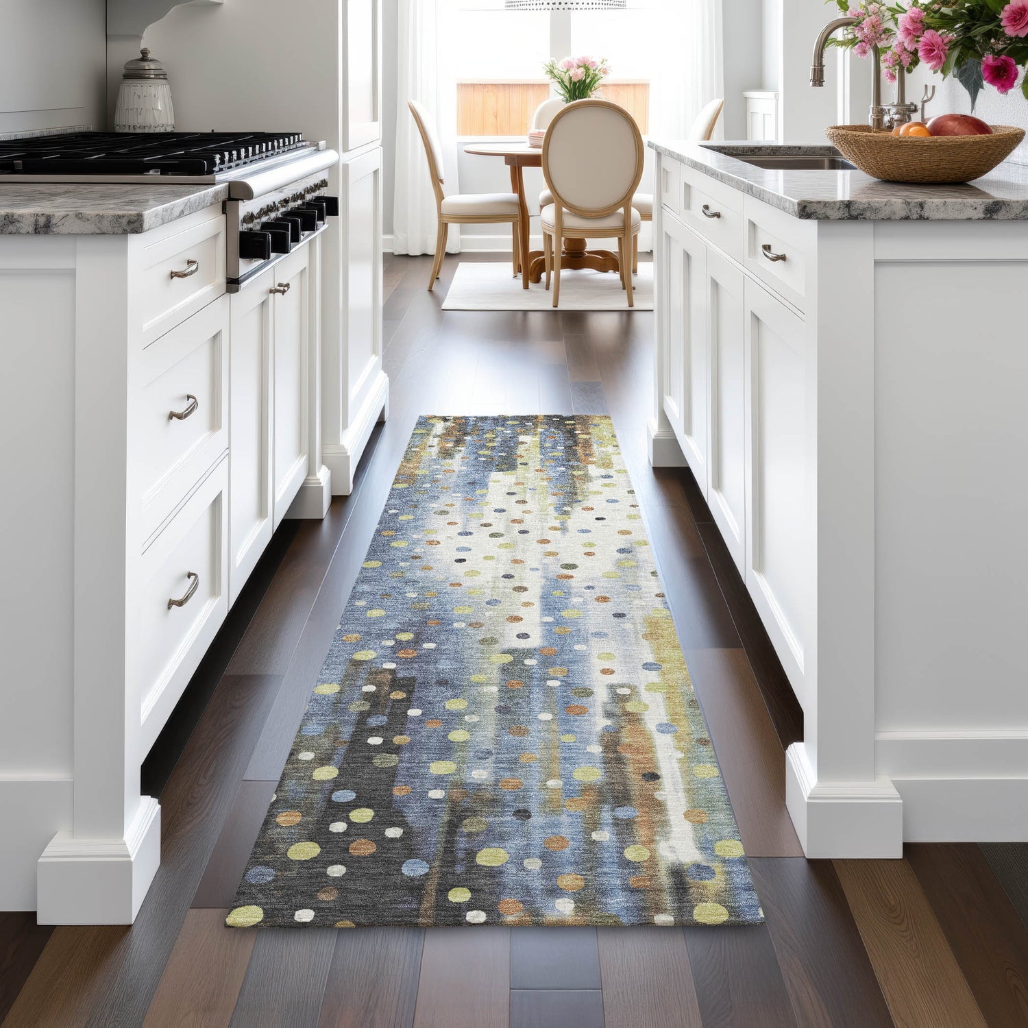 Addison Chantille ACN2213 Geometric Machine Made Transitional Denim Rug