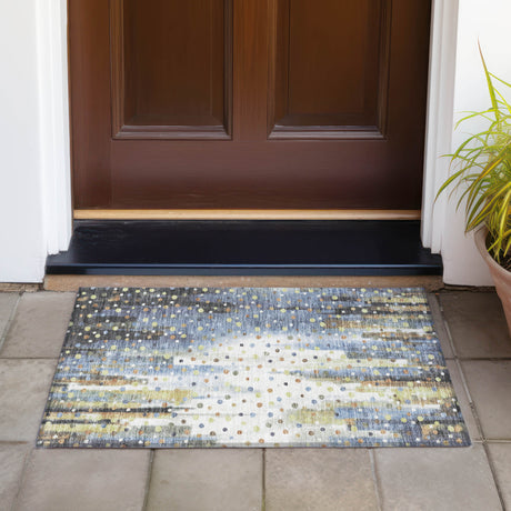 Addison Chantille ACN2213 Geometric Machine Made Transitional Denim Rug