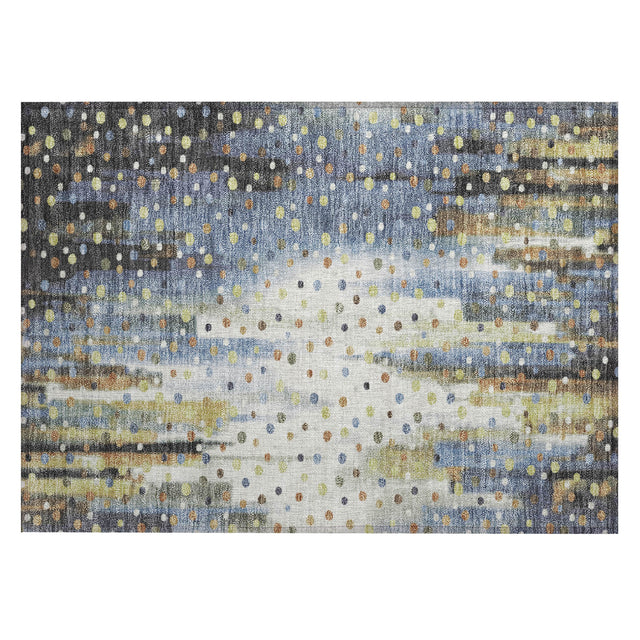 Addison Chantille ACN2213 Geometric Machine Made Transitional Denim Rug