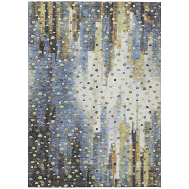 Addison Chantille ACN2213 Geometric Machine Made Transitional Denim Rug