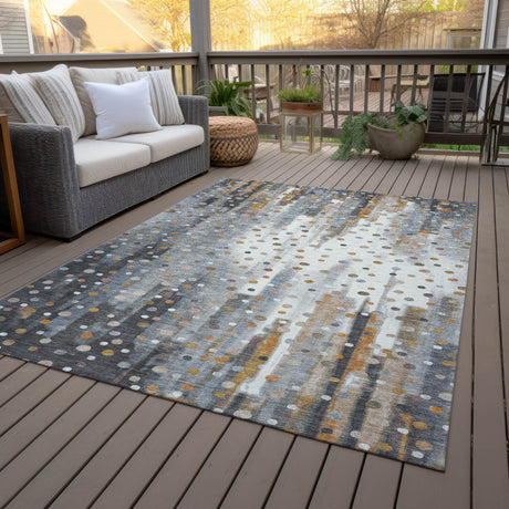 Addison Chantille ACN2213 Geometric Machine Made Transitional Gray Rug