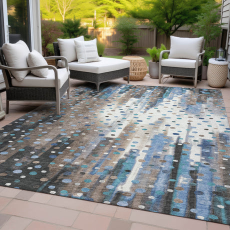 Addison Chantille ACN2213 Geometric Machine Made Transitional Taupe Rug