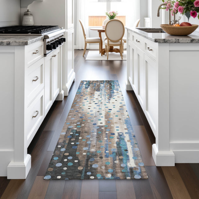 Addison Chantille ACN2213 Geometric Machine Made Transitional Taupe Rug