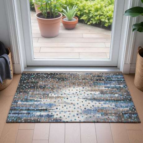 Addison Chantille ACN2213 Geometric Machine Made Transitional Taupe Rug