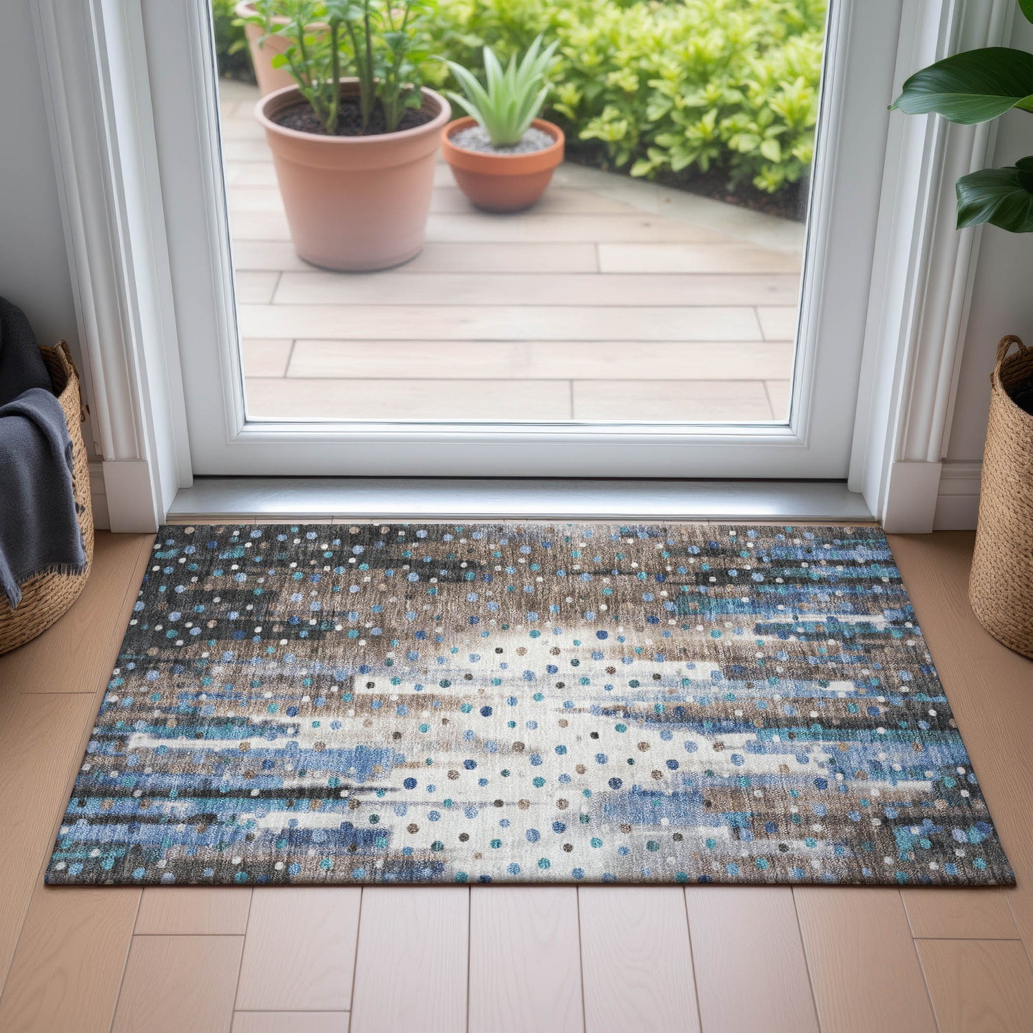 Addison Chantille ACN2213 Geometric Machine Made Transitional Taupe Rug