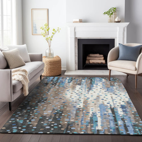 Addison Chantille ACN2213 Geometric Machine Made Transitional Taupe Rug