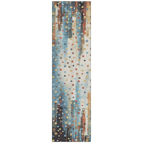 Addison Chantille ACN2213 Geometric Machine Made Transitional Teal Rug