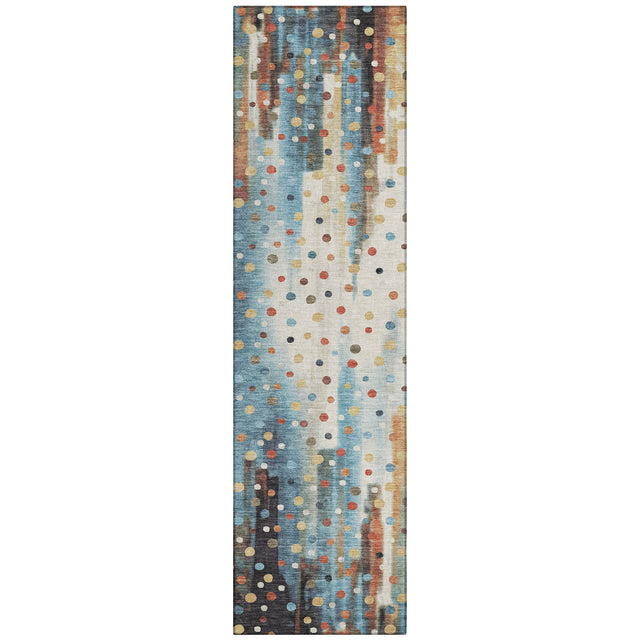 Addison Chantille ACN2213 Geometric Machine Made Transitional Teal Rug