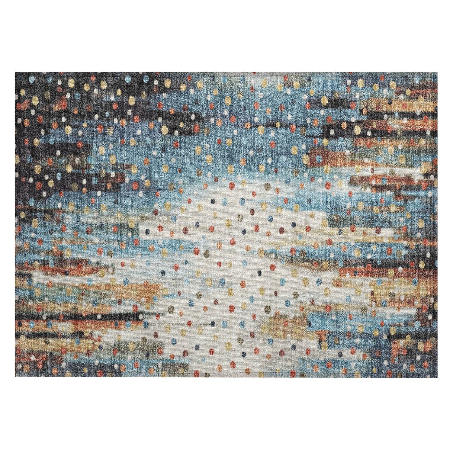Addison Chantille ACN2213 Geometric Machine Made Transitional Teal Rug
