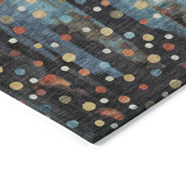 Addison Chantille ACN2213 Geometric Machine Made Transitional Teal Rug