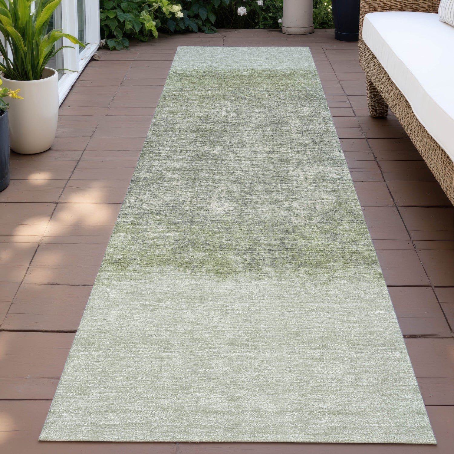 Addison Chantille ACN2214 Stripes Machine Made Transitional Aloe Rug