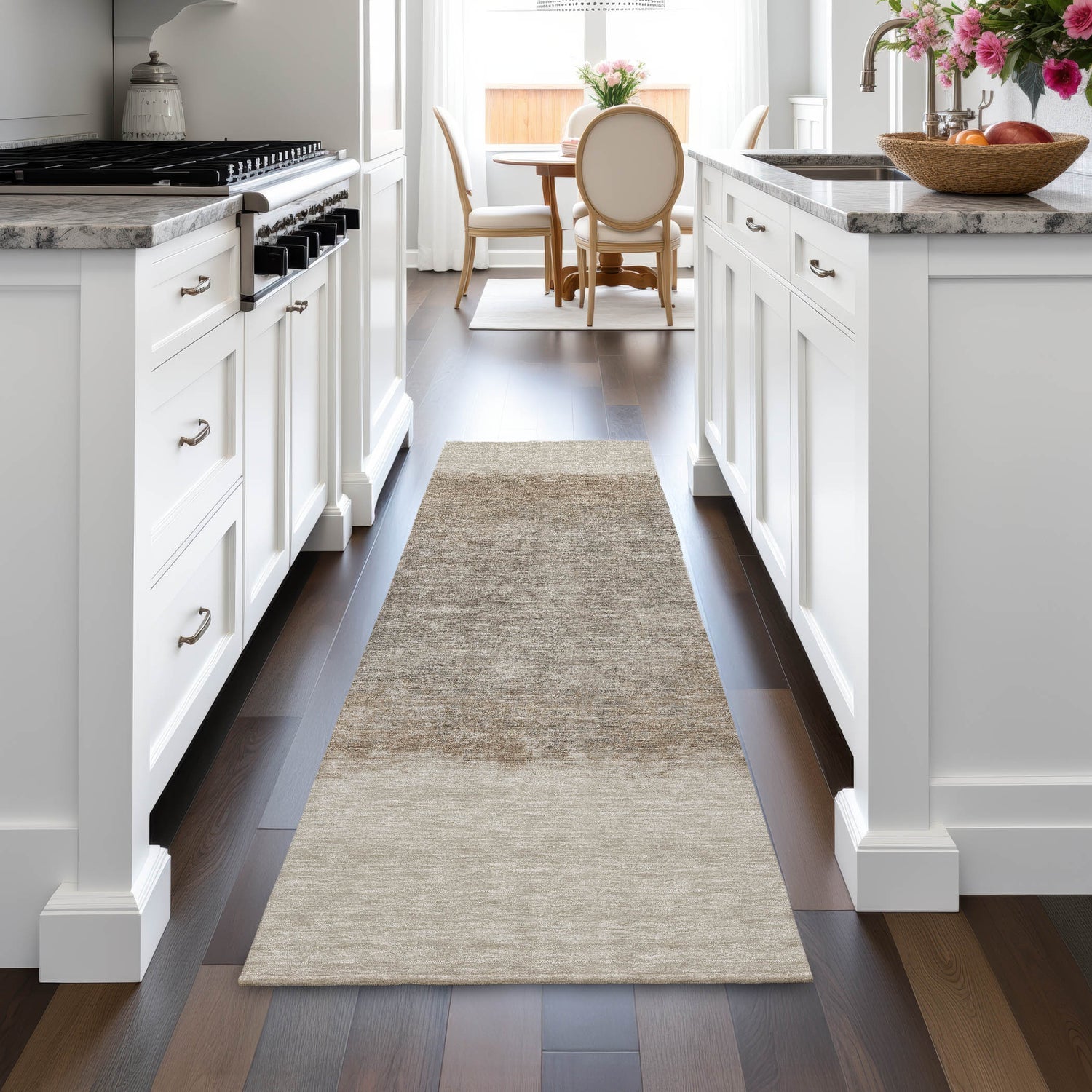 Addison Chantille ACN2214 Stripes Machine Made Transitional Beige Rug