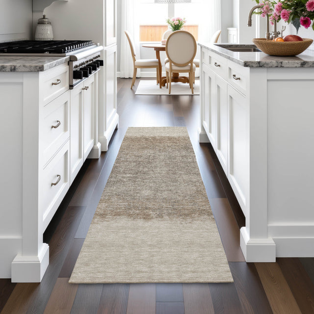 Addison Chantille ACN2214 Stripes Machine Made Transitional Beige Rug