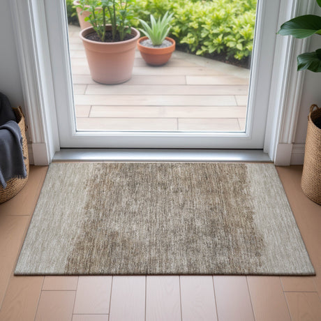 Addison Chantille ACN2214 Stripes Machine Made Transitional Beige Rug